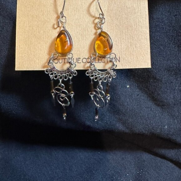 🌙 Amber Boho Dangle Earrings | Cassandra & Co. Boutique Collection - Picture 5 of 5